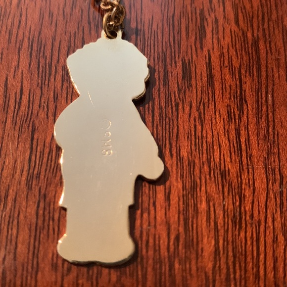 Vintage Raggedy Andy Necklace Original Chain Enamel SMS Pendant Charm 1960s 60s - Picture 3 of 5